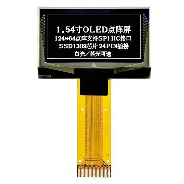 Alt view image 3 of 6 - 1.54 Inch OLED Display Module 128x64 Resolution SSD1309 Chip Supports IIC SPI Interface for A