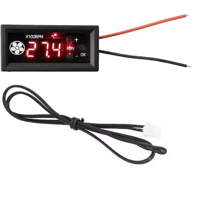 Alt view image 3 of 3 - Fan Speed Regulator Meter 4-Wire PWM Digital Temperature Control Low-Temperature Shutdown Governor 3A
