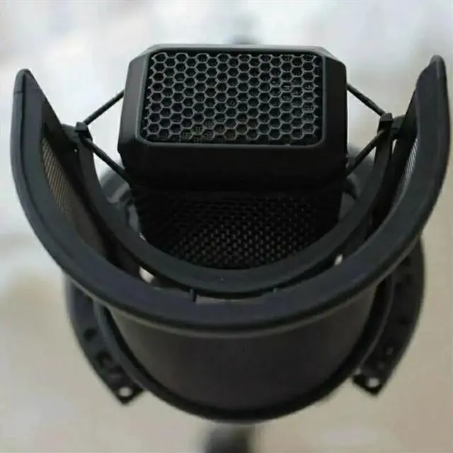 Alt view image 3 of 3 - Condenser Microphone Blowout Screen U-Shaped Windscreen Cover Shield Ideal for Streaming & Recording Silver