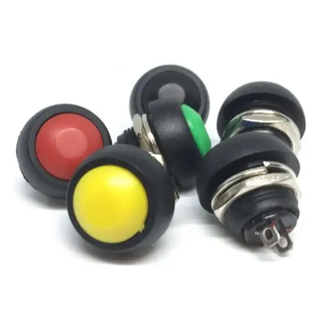 Alt view image 2 of 3 - 10Pcs 2Pin Mini Switch 12Mm 1A Waterproof Switch PBS-33B 12V Momentary Push Button Switch Reset Non-Locking PBS-33B