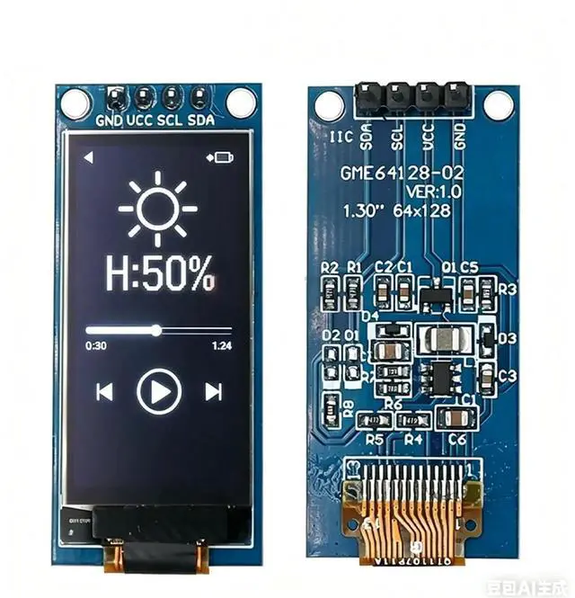 Main image of 1.3 Inch OLED Display 64x128 LCD Module SH1107 LCD 1.3" OLED Vertical Screen Module