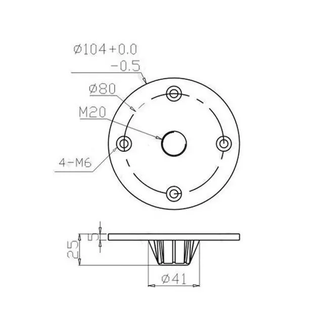 Alt view image 3 of 3 - 1PC DJ Speaker Mounting Flange 104mm M20 Thread Top Hat Aluminium For Subwoofer Home Theater Professional Audio Mixer