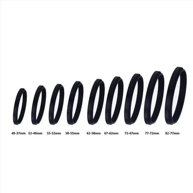 Main image of 9Pieces Camera Lens Filter Down Ring Adapter Metal Filter Adapter Ring for All Camera DSLR 82-37mm Mount Set Kit