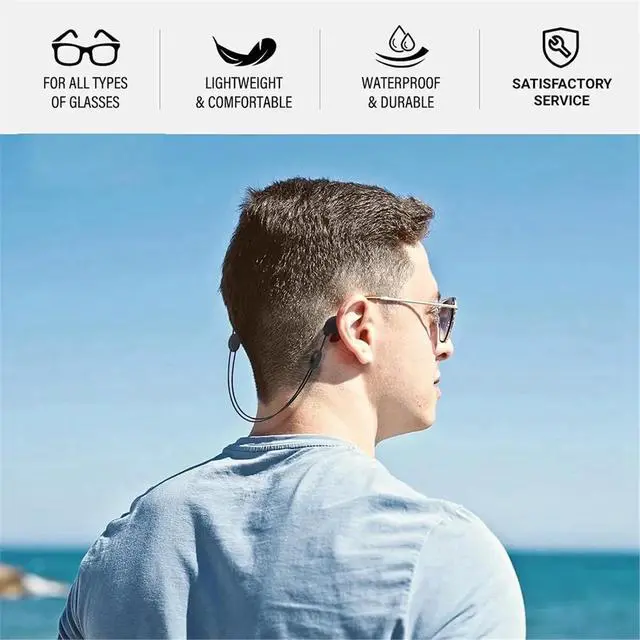 Alt view image 3 of 3 - Adjustable Glasses Strap 4 Pcs, Eyeglasses Retainer for Men Women, Sports Sunglasses Strap, Black Neck Lanyard Holder