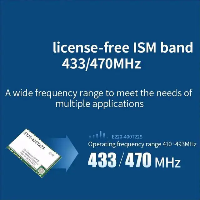 Alt view image 2 of 3 - E220-400T22S LLCC68 LoRa Module 433MHz 470MHz 22dBm Long Range UART WOR Transmitter Receiver