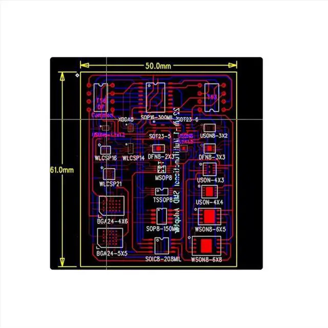 Main image of T22 Burning Seat 22-in-1 Chip BIOS Reader/Writer Adapter Board WSON8 QFN8 Test Seat 4 X 4 ROM Errom
