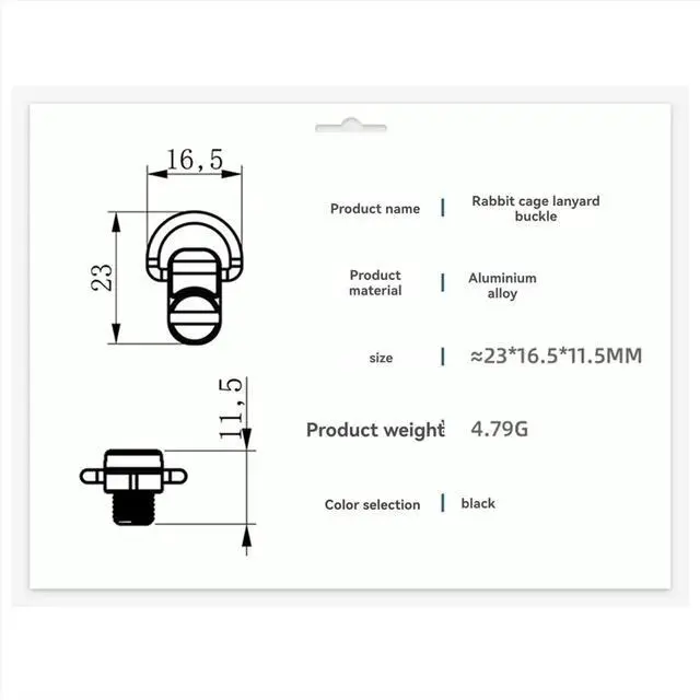 Main image of Universal Shoulder Strap Buckle for Camera Cage 1/4 Hand-Tightened Positioning Lanyard Wrist Strap Fixation