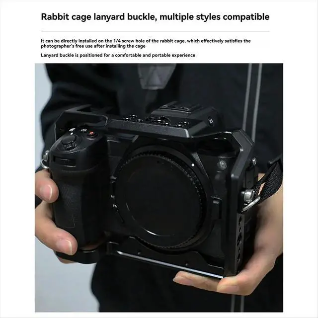 Alt view image 3 of 3 - Universal Shoulder Strap Buckle for Camera Cage 1/4 Hand-Tightened Positioning Lanyard Wrist Strap Fixation