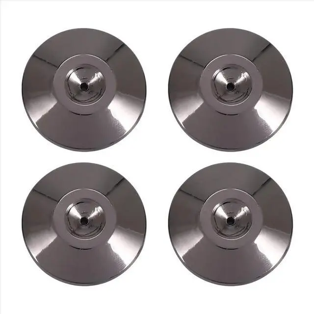Alt view image 2 of 3 - 4 Pcs Speaker Pure Copper Spikes Pads HiFi Speaker Box Isolation Floor Stand Feet Cone Base Shoes Pad (Black)