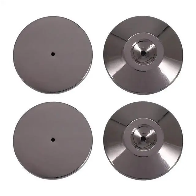 Alt view image 3 of 3 - 4 Pcs Speaker Pure Copper Spikes Pads HiFi Speaker Box Isolation Floor Stand Feet Cone Base Shoes Pad (Black)