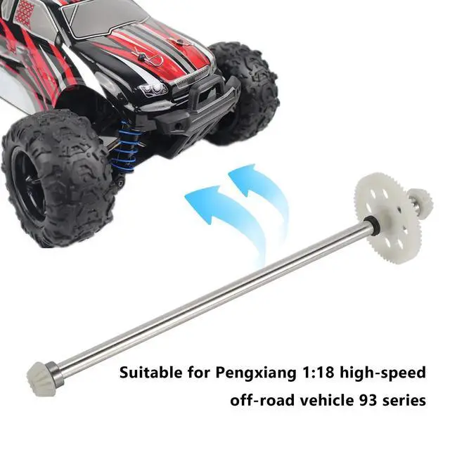 Alt view image 2 of 3 - PX 9300-05 Metal Main Axie Drive Shaft With Gears Bearing 1/18 Spare Parts RC Parts