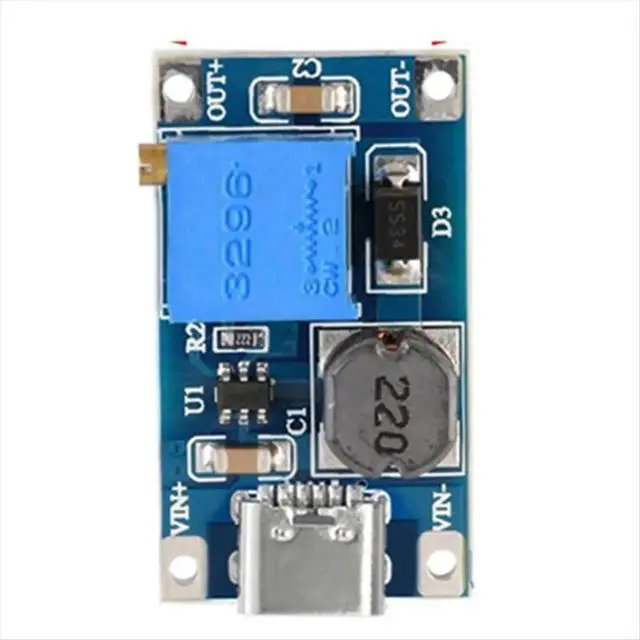 Alt view image 3 of 3 - 5Pcs 2A DC-DC Step Up Boost Module with TYPE-C-USB, Step Up Boost Converter Power Supply Voltage Regulator