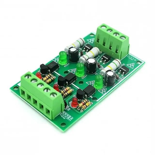 Alt view image 2 of 3 - 3 Channel AC 220V Optocoupler Module AC Alternating Current Detect Module 3-5V or PLC 24V Level Power for PLC MCU