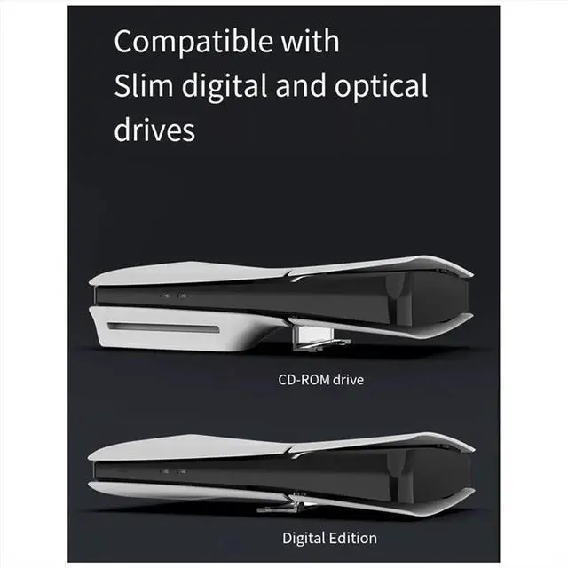 Alt view image 2 of 3 - For Slim Transparent Acrylic Stand Host Horizontal Desktop Placement Bracket for Slim Disc Edition Accessories