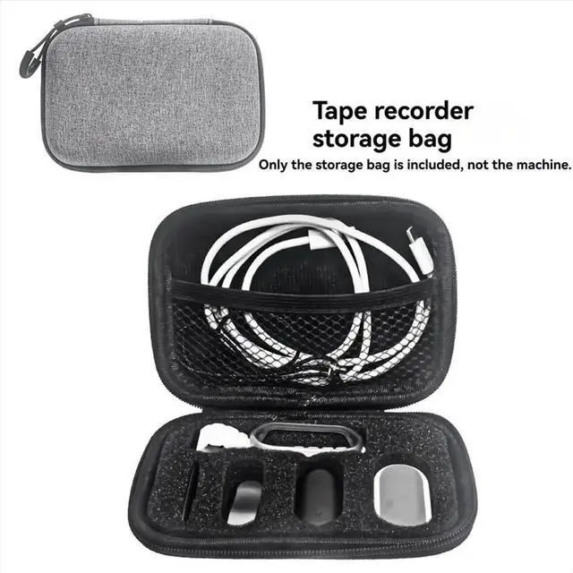 Main image of Hard Case for NotePin AI Voice Recorder for Recorder, Magnetic Pin, Clip, Dock, Wristband & Cable (Case Only)