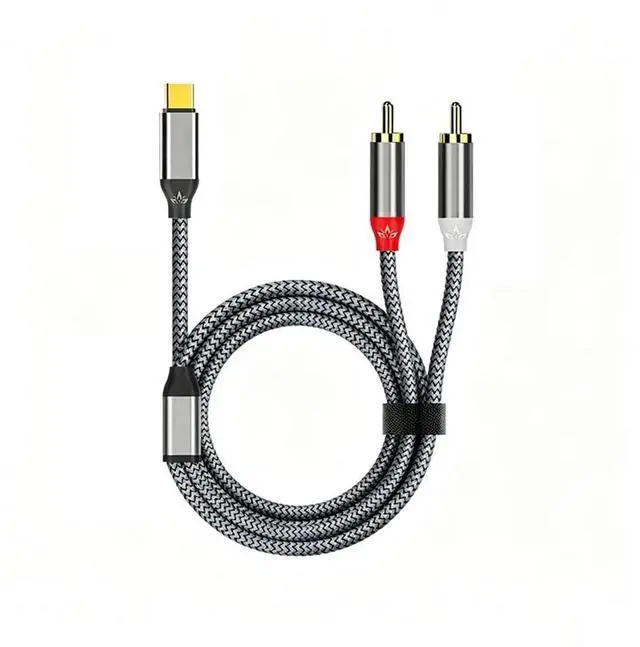 Alt view image 2 of 3 - USB C to Stereo Cable Y Splitter Adapter Audio Cable Hi-Fi Sound Stereo Connector for Cell Phone Specker Laptop