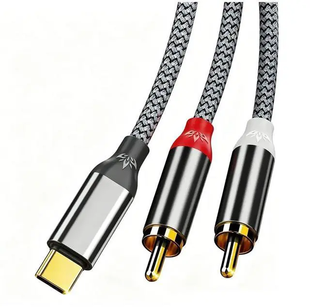 Alt view image 3 of 3 - USB C to Stereo Cable Y Splitter Adapter Audio Cable Hi-Fi Sound Stereo Connector for Cell Phone Specker Laptop