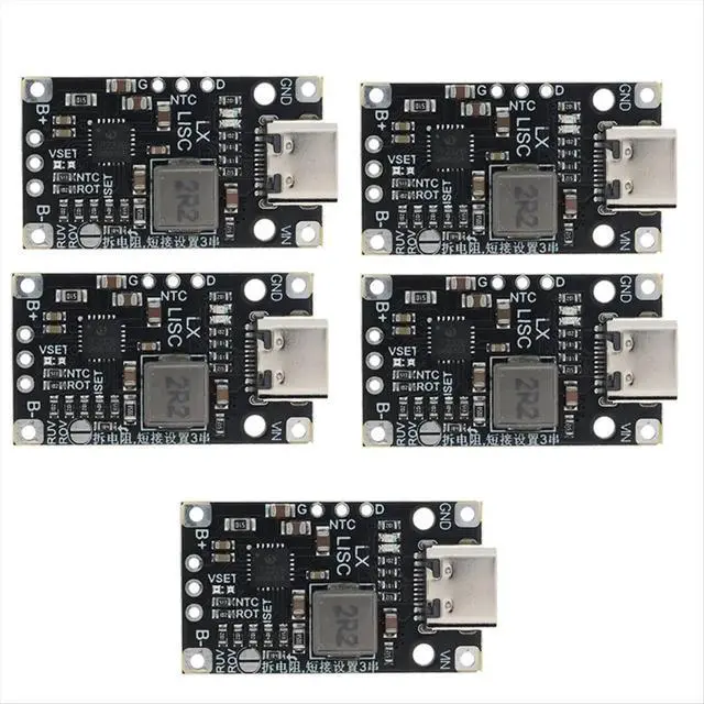 Alt view image 2 of 3 - 5PCS Type-C 2S Lithium Charging Boost Module 8.4V 12.6V with Balanced Support Fast Charge with Indicator