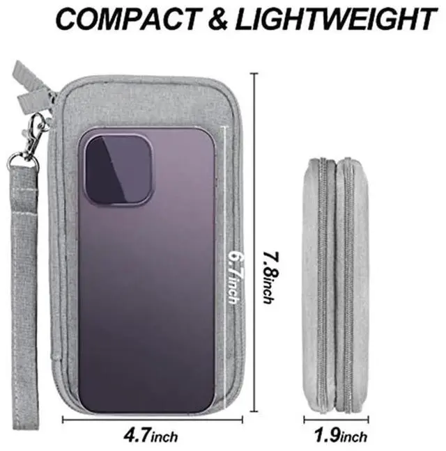 Main image of Electronics Organizer,Travel Cord Organizer Bag,Water Double Layers Pouch Carry Case for Cord,Phone,Charger