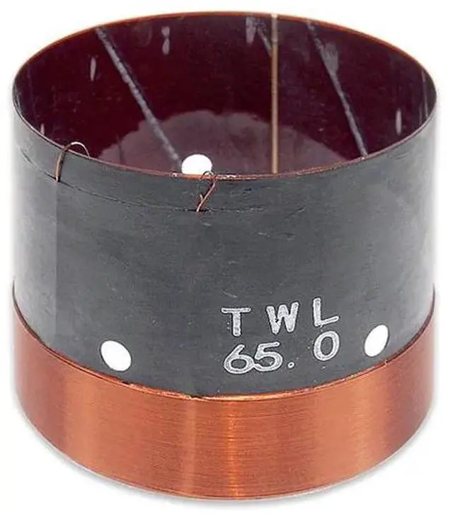Main image of 65mm Speaker Woofer Voice Coil 600W Peak Home Theater Bass Repair Parts With Round Copper Wire Kapton Former