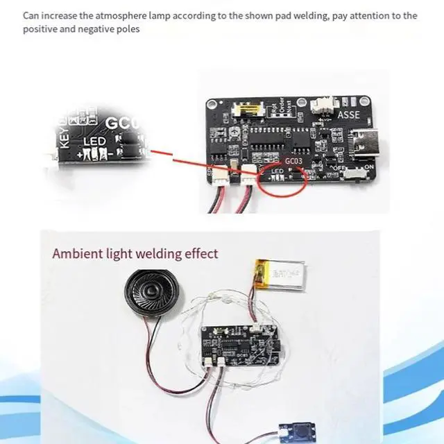 Alt view image 2 of 3 - Recording Greeting Card 8M Movement Box Holiday Christmas Birthday Card Music Cover Wall MP3 Download Voice Module