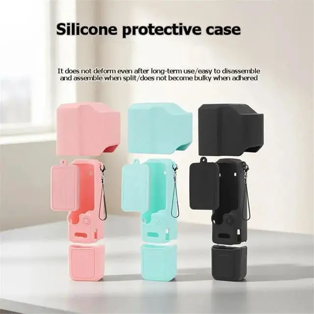 Alt view image 2 of 3 - For 4 Pro Silicone Case Scratch-Resistant Silicone Protective Sleeve Full Coverage Protection PInk