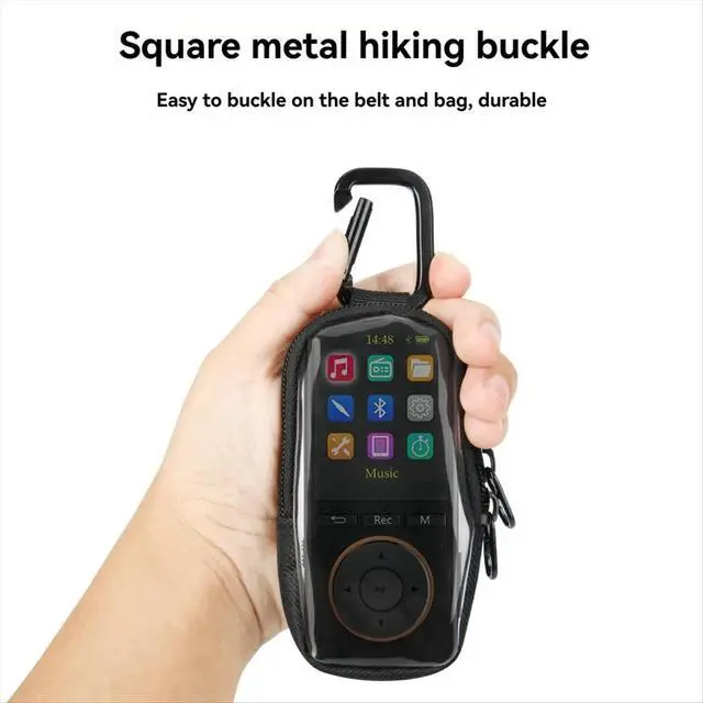 Alt view image 3 of 3 - MP3 Player Carrying Pouch Protective Case for NWE394 Outdoor Hanging Buckle TPU Storage Bag