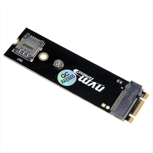 Alt view image 2 of 3 - M.2 B-Key to PCIE Adapter Riser with SIM Card Slot for 4G 5G LTE Network Module M.2 M-Key/B-Key NVME Adapter