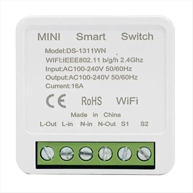 Alt view image 2 of 3 - 16A Mini DIY Light Switches Module 2-Way Control Work for Tuya Smart Life Home