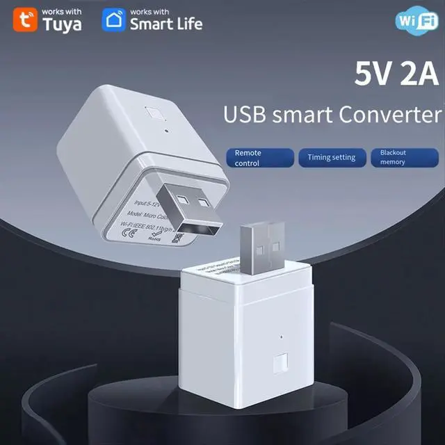 Alt view image 3 of 3 - Tuya Smart USB Adapter 5V 2A USB Power Adapter for Yandex Hey for Smart Home Automation