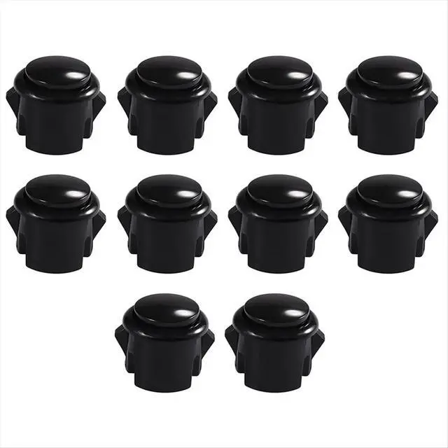 Alt view image 2 of 3 - 10 Pcs Buttons 30Mm Responsive Buttons for Gaming Enthusiasts Black