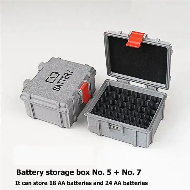 Alt view image 2 of 3 - AA AAA Organizer Waterproof Storage Case Compact Box For Camping Travel Home Holder