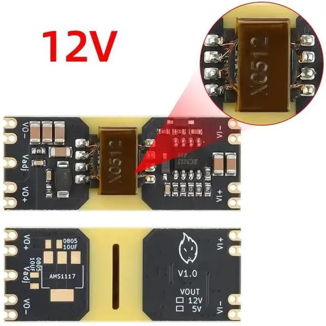 Alt view image 2 of 3 - XC5015 DC-DC 9-42 V To12 V Dual-Output Step-Down Module, Isolated Low-Ripple Wide-Voltage Power Supply Module