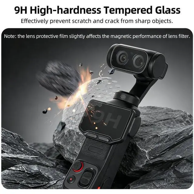 Alt view image 2 of 3 - For Luna Ultra Glass Screen Protector Ultra-Clear Glass Lens Screen Protector Film AR Anti-Reflective Film