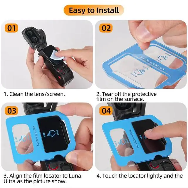 Alt view image 3 of 3 - For Luna Ultra Glass Screen Protector Ultra-Clear Glass Lens Screen Protector Film AR Anti-Reflective Film