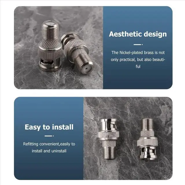 Main image of 10pcs BNC Male Plug to F Female Jack Adapter Coax Connector Coupler CCTV Camera