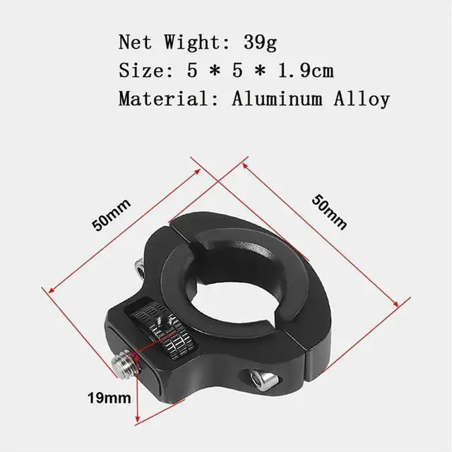 Main image of For X4/ Pro 1/4 Bicycle Clip Sports Camera Gimbal Bracket,Bike Motorcycle Handlebar Holder Black+Red