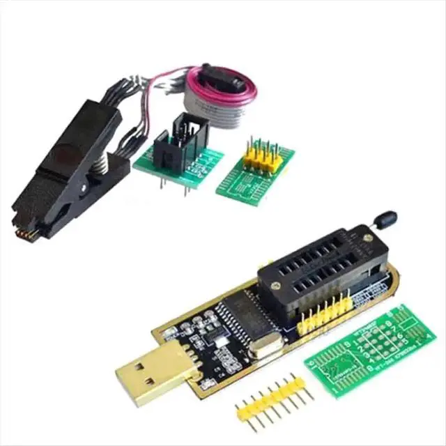 Alt view image 2 of 3 - SOIC8 SOP8 Test Clip for EEPROM 93CXX / 25CXX / 24CXX + CH341 24 25 Series EEPROM Flash BIOS USB Programmer Module