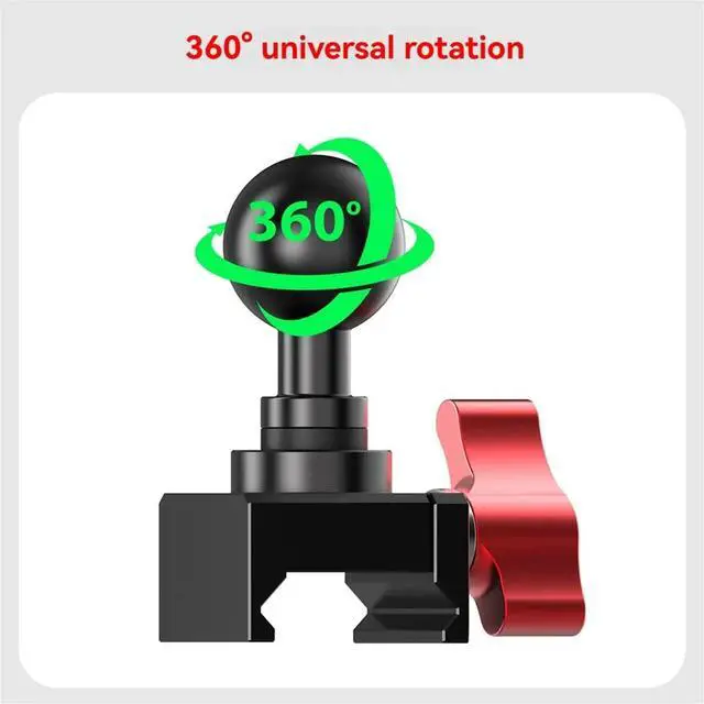 Main image of Universal 17mm Ball Head NATO Rail Clamp 360° Omnidirectional Rotation NATO Slide Clip for RS3 RS4 RS5 Gimbal SLR