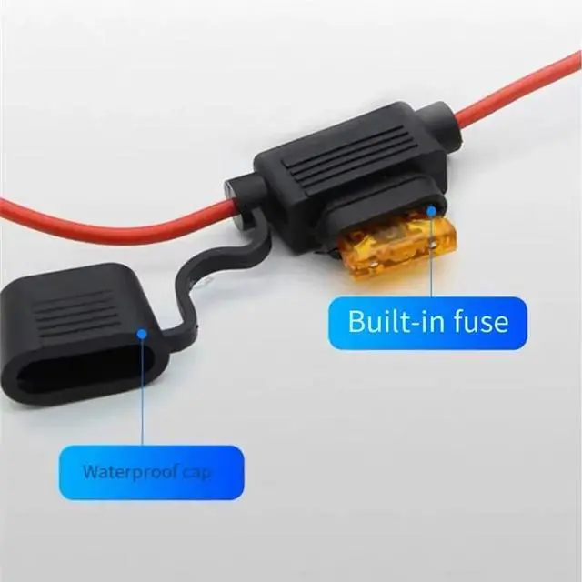 Alt view image 2 of 3 - 5Pcs Car Mini Blade Fuse Holder Splashproof Box 12V 30A with Fuse Blade Breakout Switch Socket Car Fuse Socket