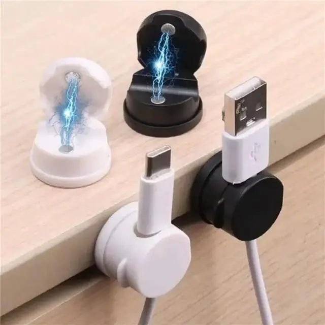 Alt view image 2 of 3 - Magnetic Cable Clips Cable Smooth Adjustable Cord Holder Wire Keeper Cable Organizer