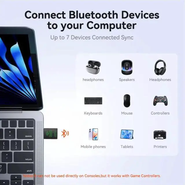 Alt view image 2 of 3 - 900Mbps USB Bluetooth Adapter 2 in 1 Dual Band 2.4G/5GHz Wi-Fi Dongle Network Card Receiver PC Laptop
