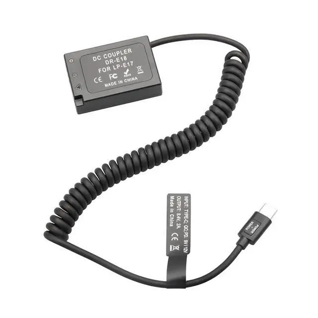 Alt view image 2 of 3 - -E18 LP-E17 -E18 Dummy Coupler Camera Adapter for 850D 800D 760D 750D 77D T6I T6S T7I X9I RP