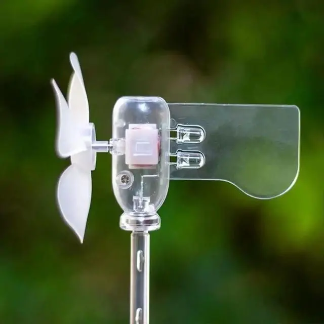 Alt view image 3 of 3 - Mini Windmill LED Light Safe-Riding Plastic Small Windmill Wind Power Generation Car Decorations