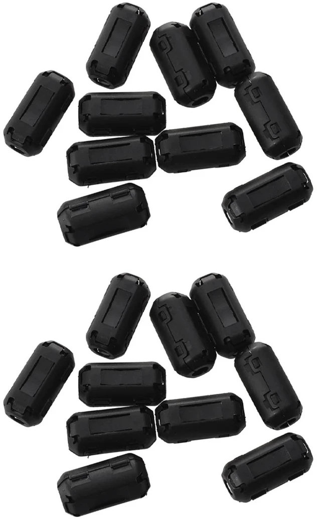 Alt view image 2 of 3 - 20Pcs Clip On Clamp RFI EMI EMC Noise Filters Ferrite Core For 3.5Mm Cable