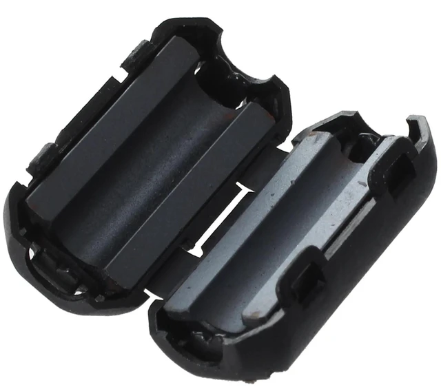 Alt view image 3 of 3 - 20Pcs Clip On Clamp RFI EMI EMC Noise Filters Ferrite Core For 3.5Mm Cable