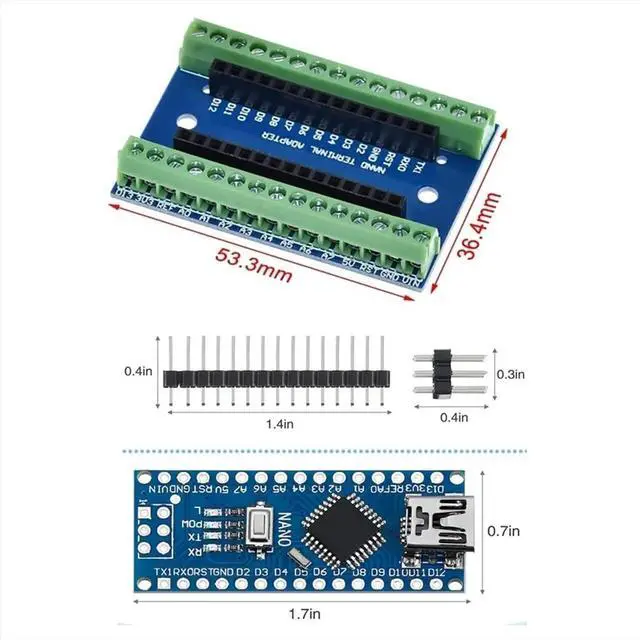 Main image of 1set for Controller Terminal Adapter Expansion Board NANO IO Shield Simple Extension Plate