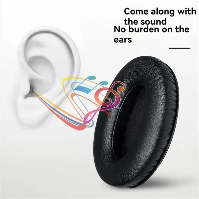 Alt view image 3 of 3 - Replacement Leather Earpads & Headband Cover for HD 201 HD 201S HD180 Comfortable Headphone Cushions