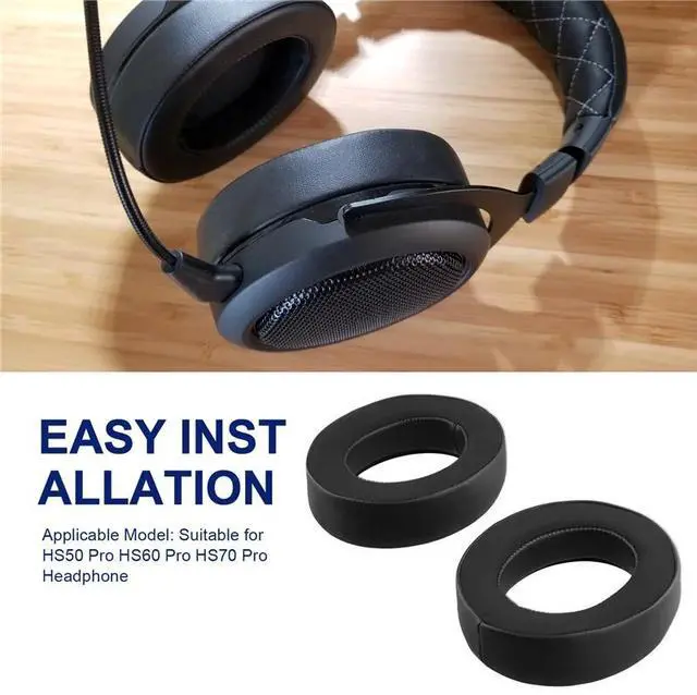 Alt view image 3 of 3 - Replacement Gel Ear Pads For HS50 Pro HS60 Pro HS70 Pro Headphones Soft Ear Cushions Upgrade Gel Ear Pads-AAAE