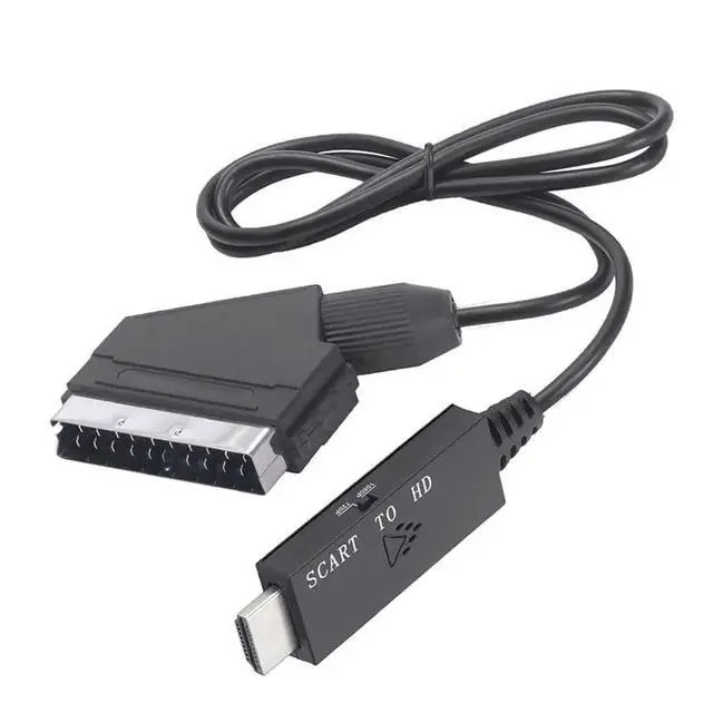 Alt view image 2 of 3 - 1080P Scart To -Compatible Adapter Scart Male To HD Female Audio Video Converter Adapter For HDTV/DVD/PC 1M